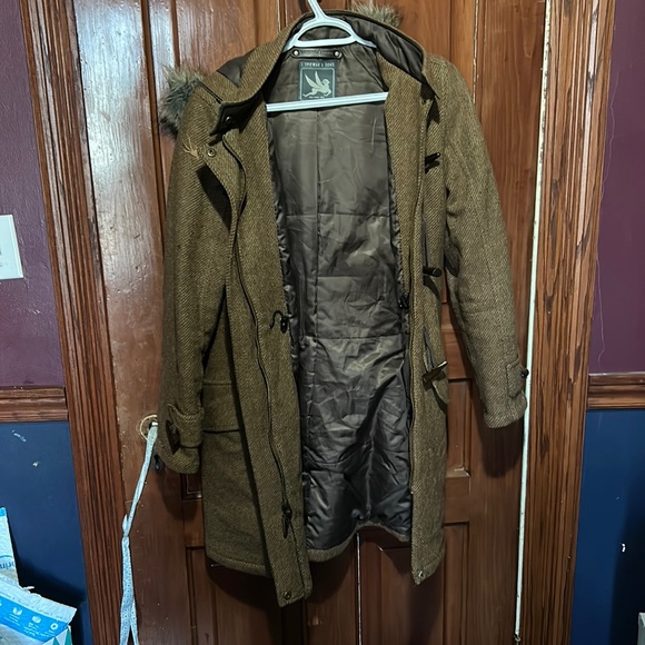 Wool Spiewak Duffle Coat with Toggles and Hood Tweed look - Picture 2 of 10